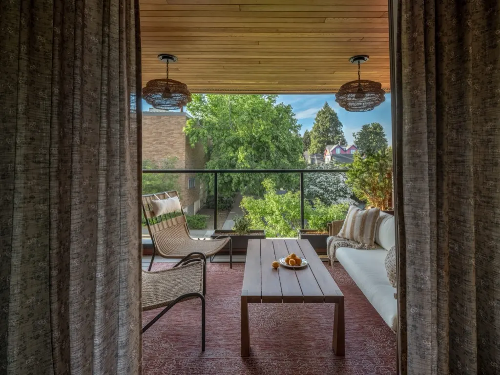 covered balcony outdoor lounge from Queen Anne Crestside