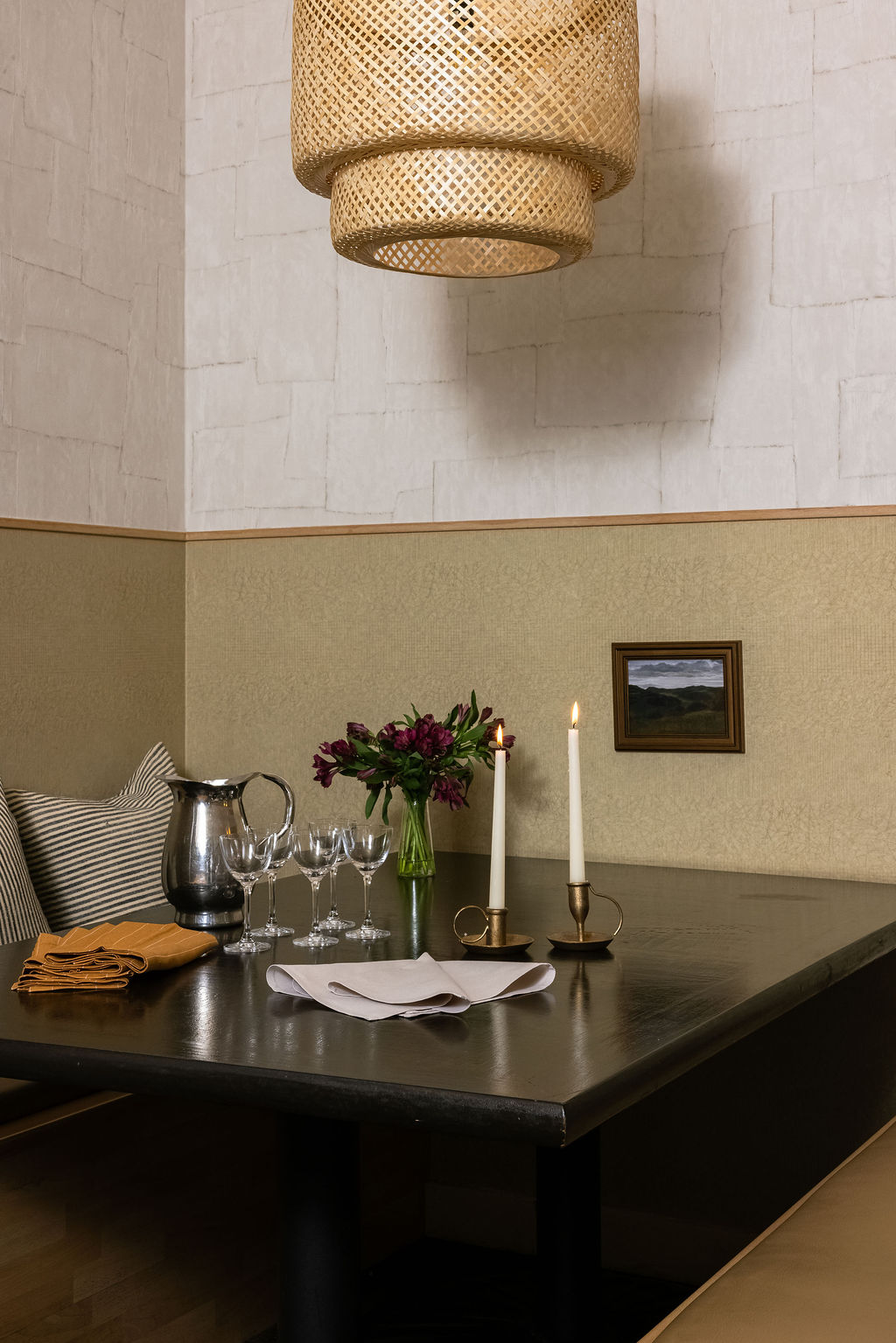 wainscot wallpaper restaurant from Thekoi Sushi & Sake Bar