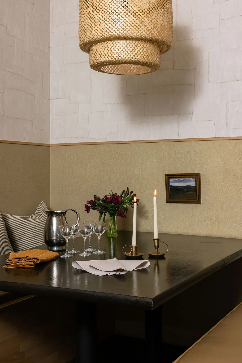 wainscot wallpaper restaurant from Thekoi Sushi & Sake Bar