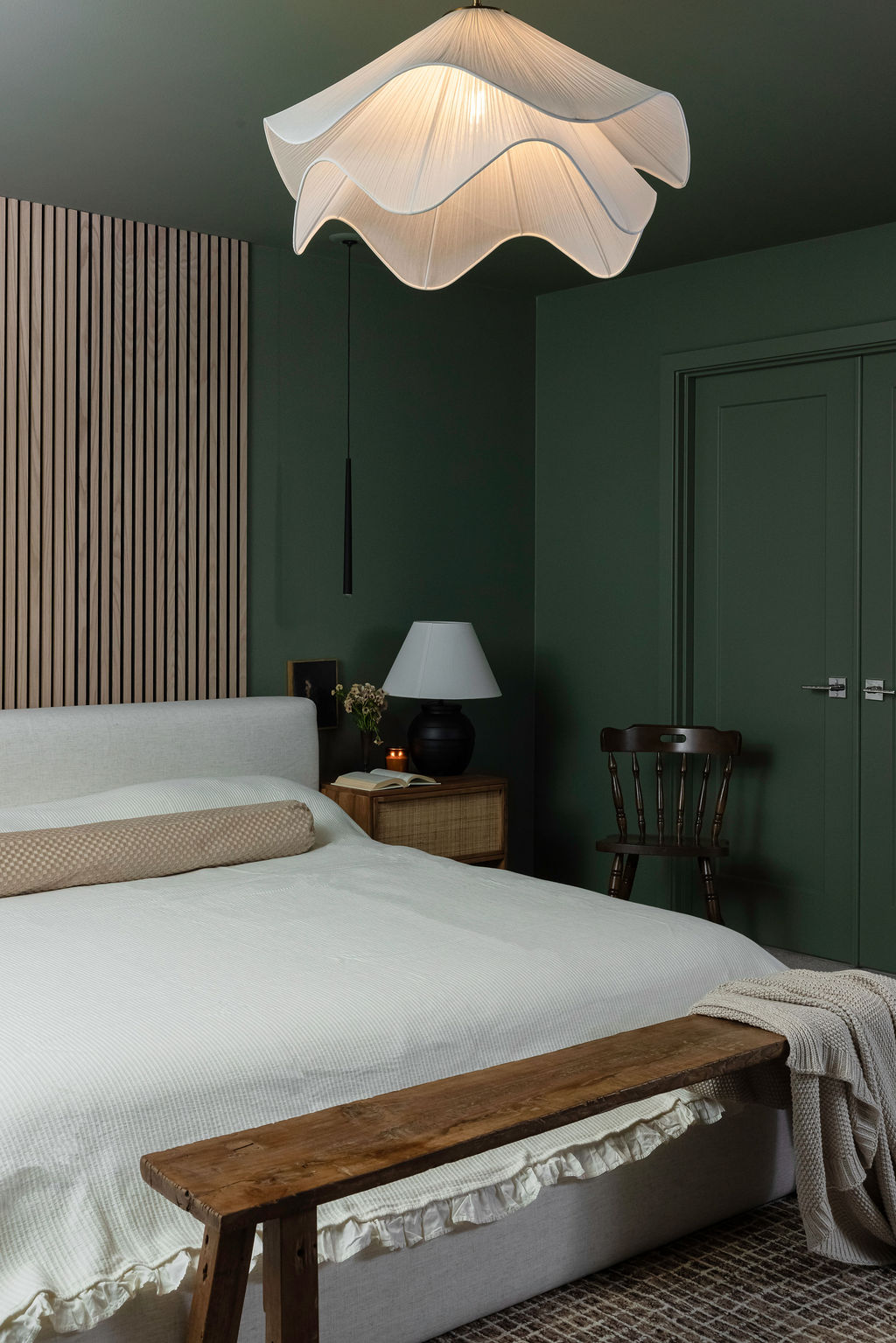 green bedroom organic decor from The Timara House