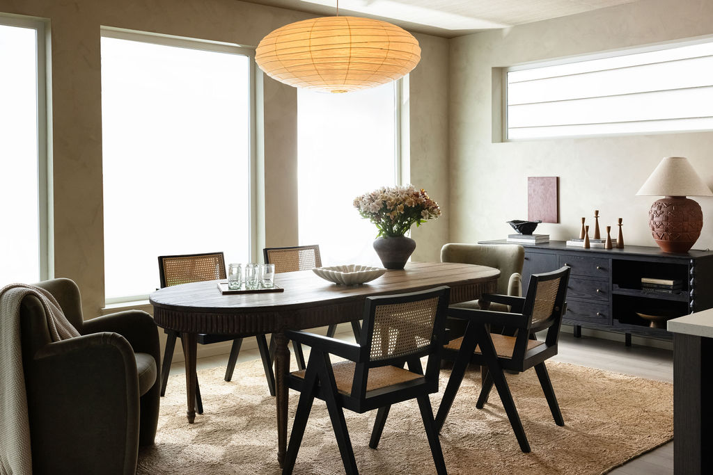 noguchi pendant in dining from The Timara House